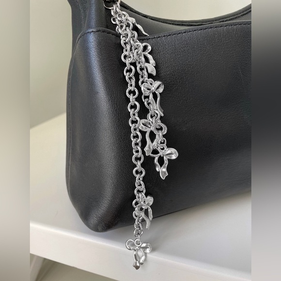 Accessories - Silver Bow Bag Charm